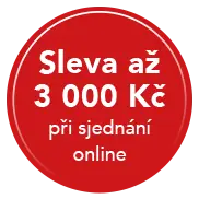 Sleva až 3000 Kč při sjednání online