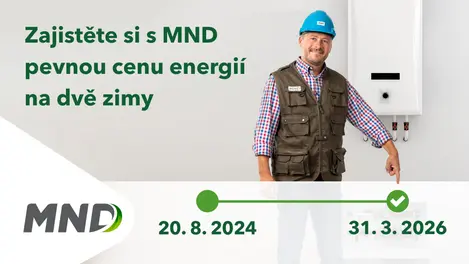 Zajistěte si s MND pevnou cenou energií na dvě zimy MND