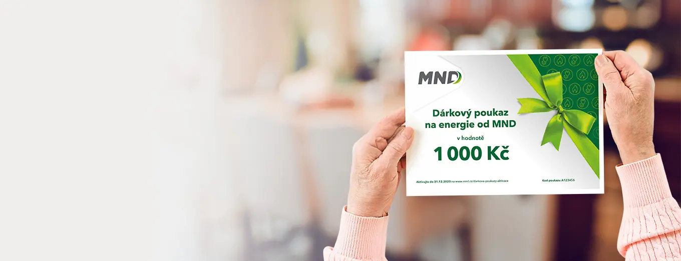 Dárkový poukaz na nákup energií od MND