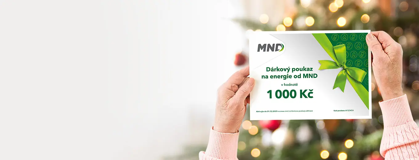 Aktivace dárkového poukazu na nákup energií od MND