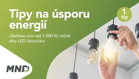 Tipy na úsporu energií 5000 Kč MND